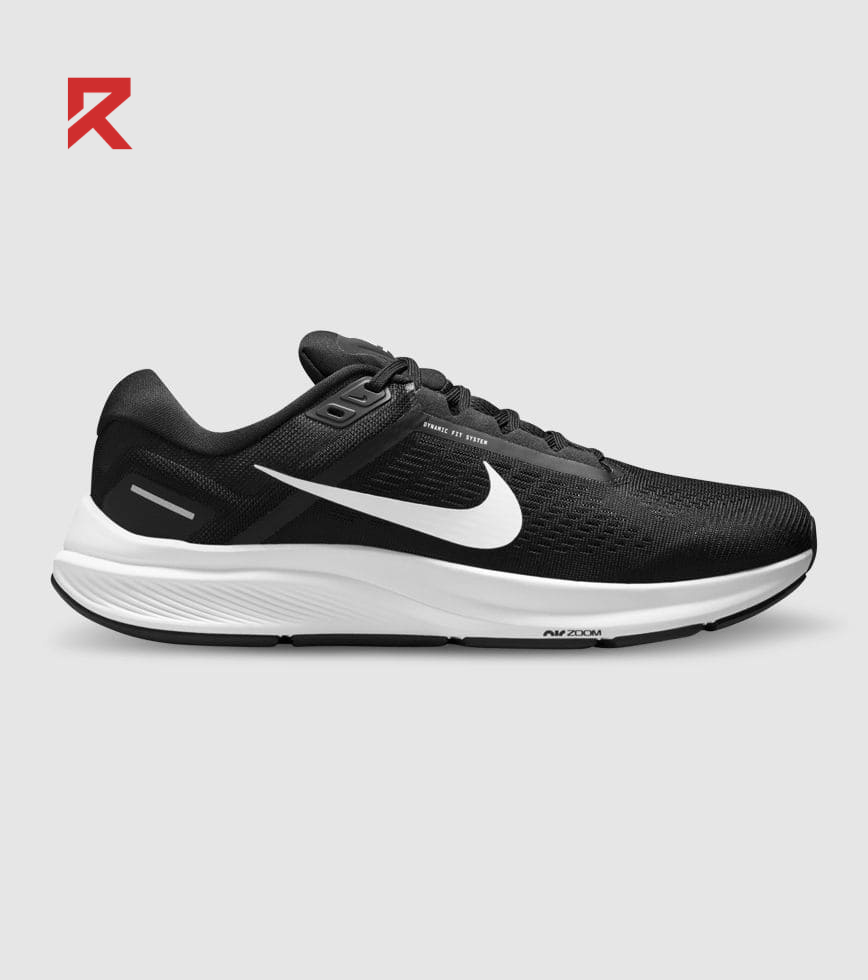 This is typical Nike Air Zoom Structure in black and white color - Best Nike Running Shoes for Men