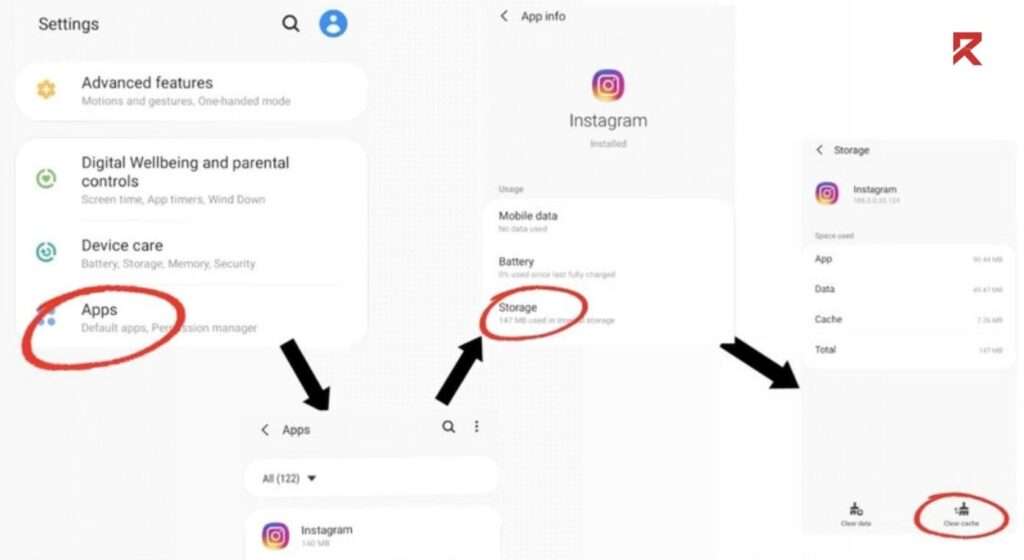 For andriod user, here are the ways to clear instagram cache