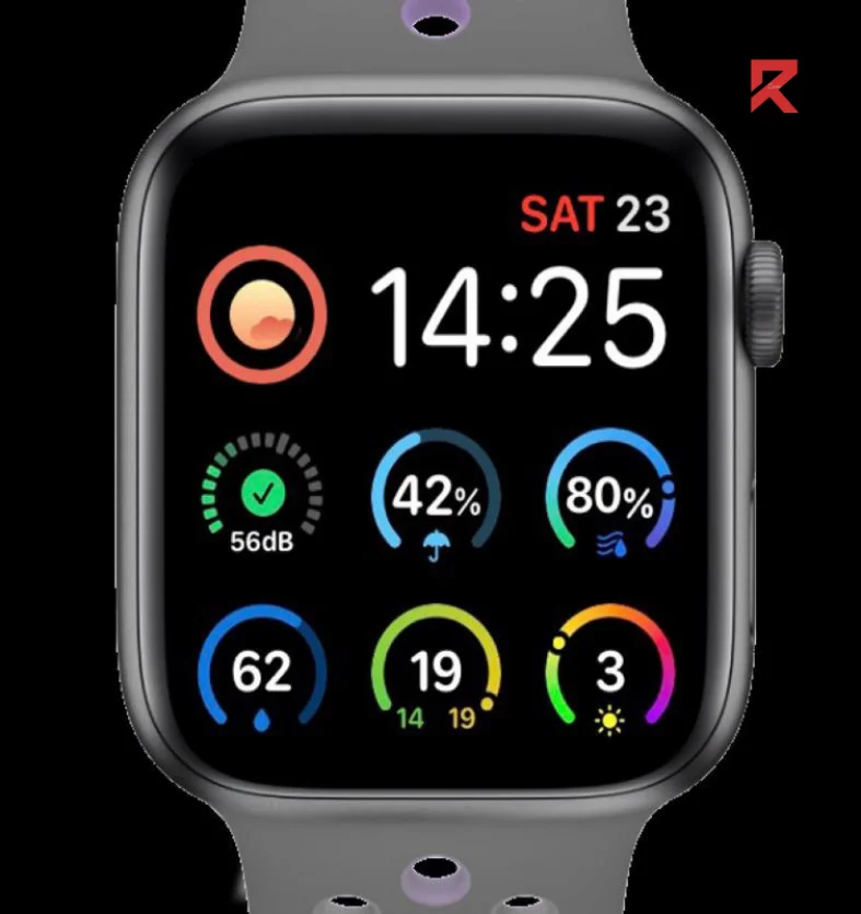 This is activity digital watch face with reviewvibe logo