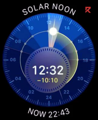 This is solar dial apple ultra watch face with reviewvibe logo