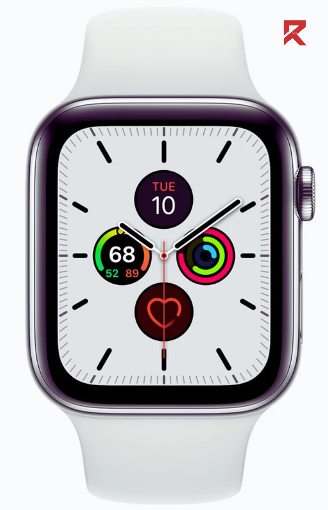 This is meridian apple ultra watch face with reviewvibe logo